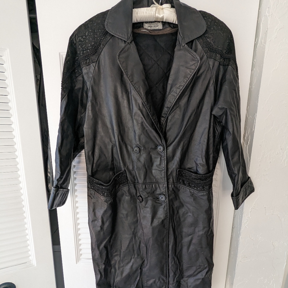 Elegance Couture Leather Coat
